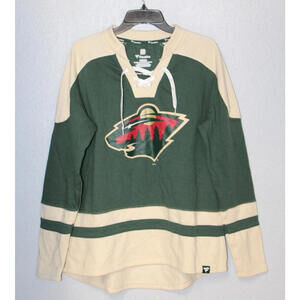 Minnesota Wild Women XL Lace Up Fanatics Sweatshirt Pullover NHL
